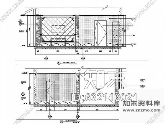 施工图江苏工业园区中式会所走道装修图cad施工图下载【ID:632116021】