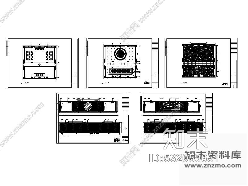 施工图某酒店宴会厅装修图(含效果)cad施工图下载【ID:532059651】