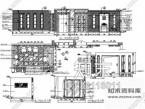 施工图上海精装保健足浴室内施工图cad施工图下载【ID:632118011】