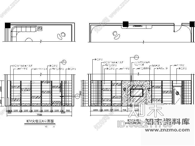 图块/节点KTV现代大包厢详图cad施工图下载【ID:832211750】