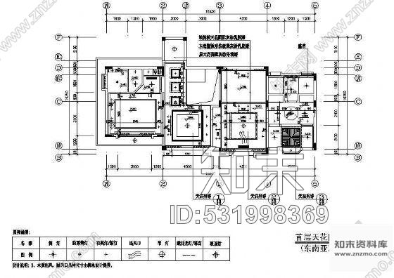 施工图C1型别墅装修东南亚)cad施工图下载【ID:531998369】