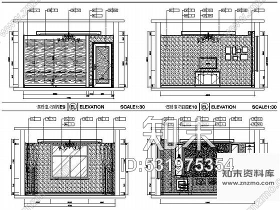 施工图江苏雍容华贵欧式风格三层别墅装修施工图含效果图cad施工图下载【ID:531975354】