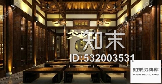 施工图福州精品禅意中式风格酒庄CAD施工图含效果cad施工图下载【ID:532003531】