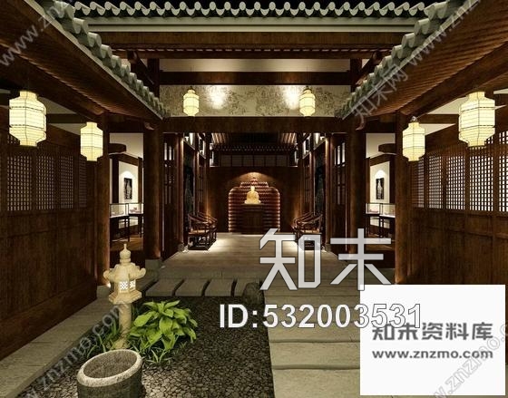 施工图福州精品禅意中式风格酒庄CAD施工图含效果cad施工图下载【ID:532003531】