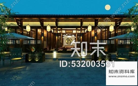 施工图福州精品禅意中式风格酒庄CAD施工图含效果cad施工图下载【ID:532003531】