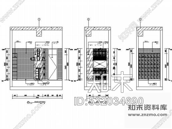 施工图江苏中外合资饭店大堂室内装修CAD施工图含效果cad施工图下载【ID:532034690】