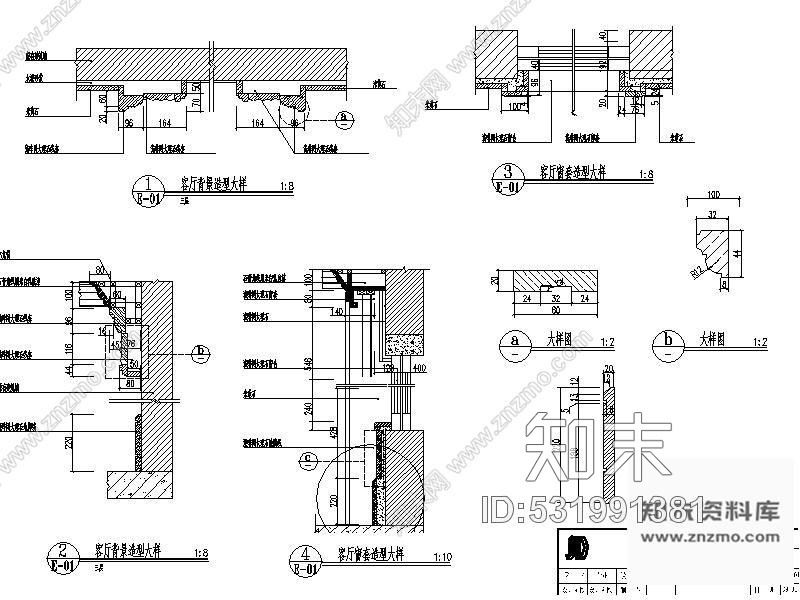 施工图广东某五层别墅室内装修图cad施工图下载【ID:531991381】