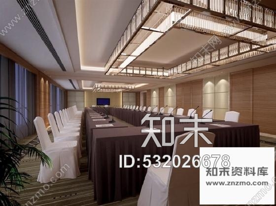 施工图江苏中台合资大饭店会议室装修设计施工图含效果cad施工图下载【ID:532026678】