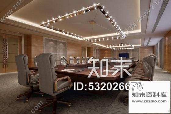 施工图江苏中台合资大饭店会议室装修设计施工图含效果cad施工图下载【ID:532026678】