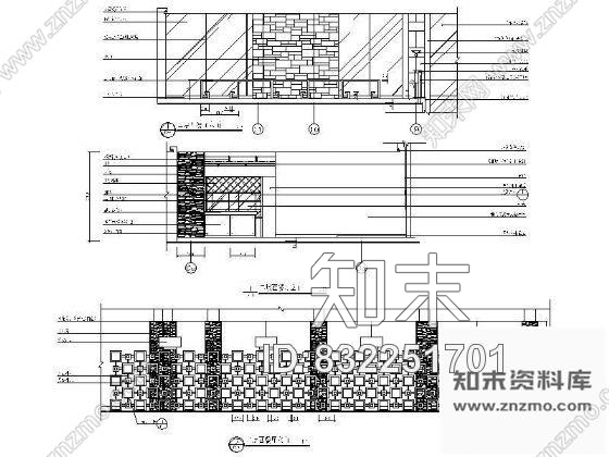 图块/节点西餐厅立面装饰图cad施工图下载【ID:832251701】