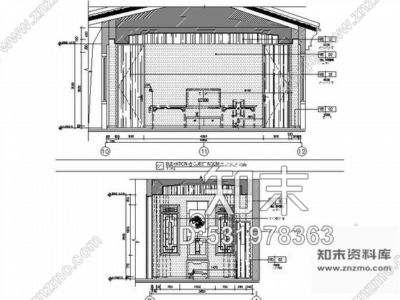 施工图广州温泉度假村典雅中式风格两层别墅样板间装修施工图含效果施工图下载【ID:531978363】