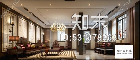 施工图广州温泉度假村典雅中式风格两层别墅样板间装修施工图含效果施工图下载【ID:531978363】