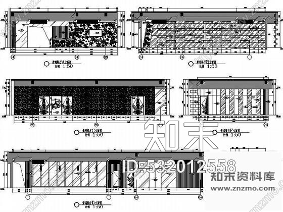施工图上海时尚街区餐饮店装修图cad施工图下载【ID:532012558】