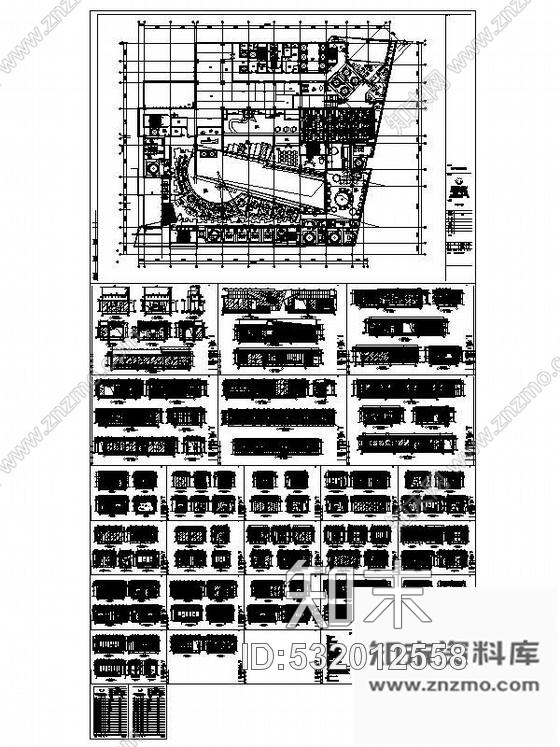 施工图上海时尚街区餐饮店装修图cad施工图下载【ID:532012558】