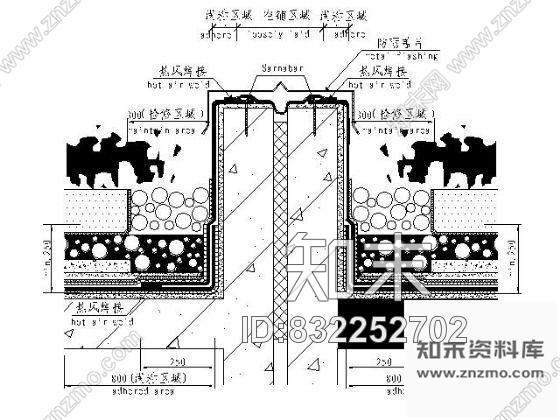 图块/节点屋顶花园防水设计施工详图cad施工图下载【ID:832252702】