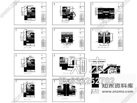 图块/节点屋顶花园防水设计施工详图cad施工图下载【ID:832252702】