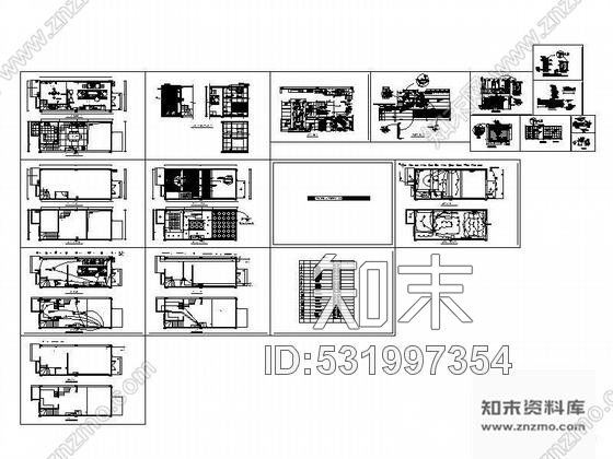 施工图中式风双层样板别墅设计图cad施工图下载【ID:531997354】