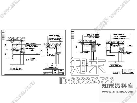 图块/节点窗帘盒详图cad施工图下载【ID:832253726】