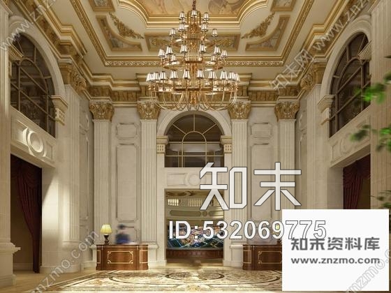 施工图阜阳奢华欧式风格二层售楼处室内装修图含效果cad施工图下载【ID:532069775】