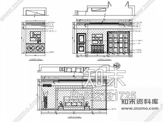 图块/节点北京简欧大户型主卧立面图cad施工图下载【ID:832191725】