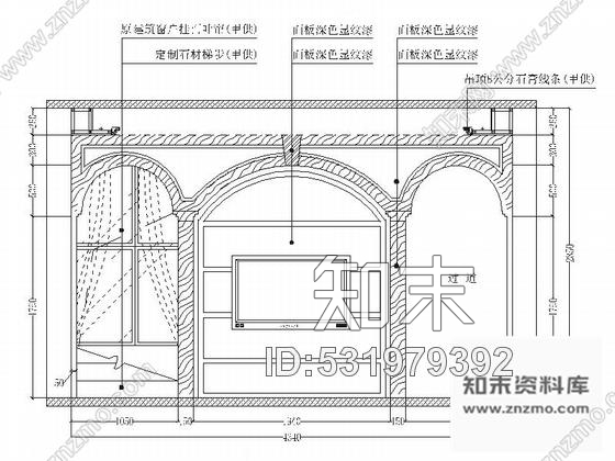 施工图豪华复古新中式风格别墅室内装修施工图含效果cad施工图下载【ID:531979392】