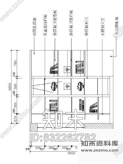 图块/节点多个书柜立面设计图cad施工图下载【ID:832262782】