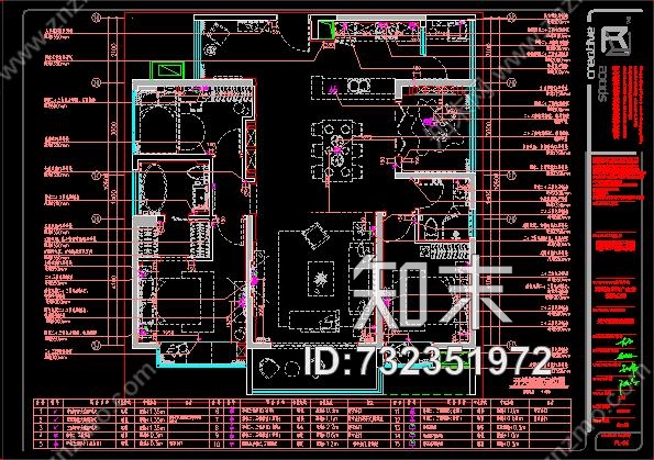 创域-熙景城豪苑样板房cad施工图下载【ID:732351972】