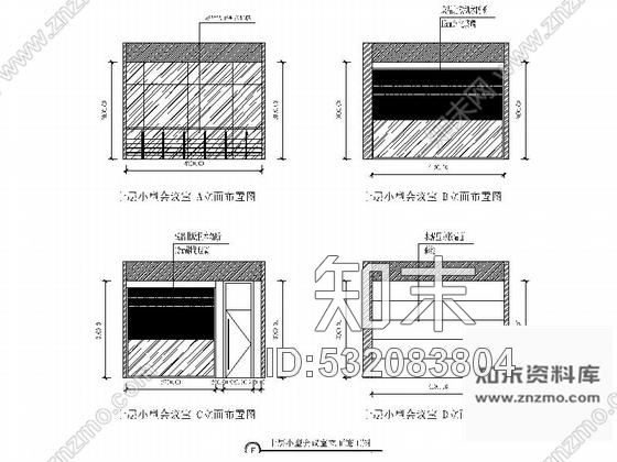 施工图原创投资性小企业现代风格办公室室内装修施工图施工图下载【ID:532083804】