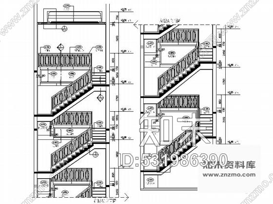 施工图广西豪华四层别墅样板间室内装修施工图cad施工图下载【ID:531986390】