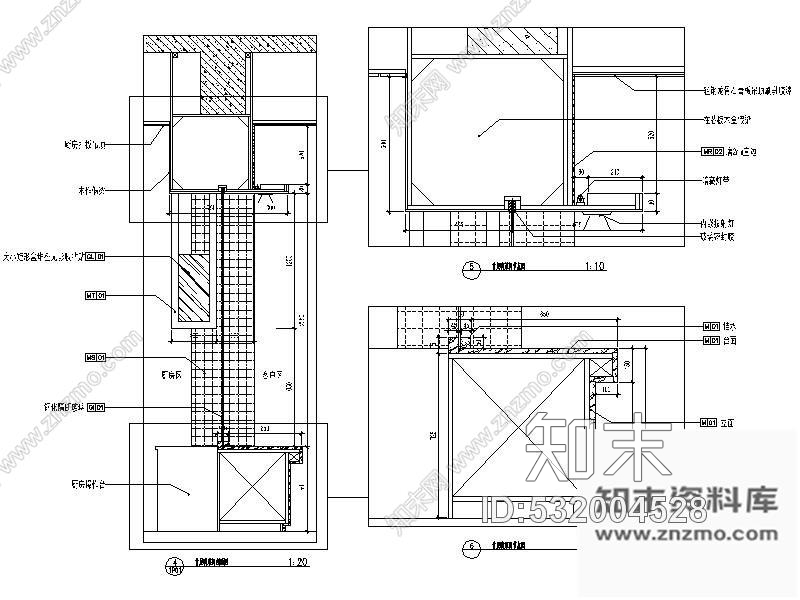 施工图北京高档连锁餐厅装修图含效果cad施工图下载【ID:532004528】