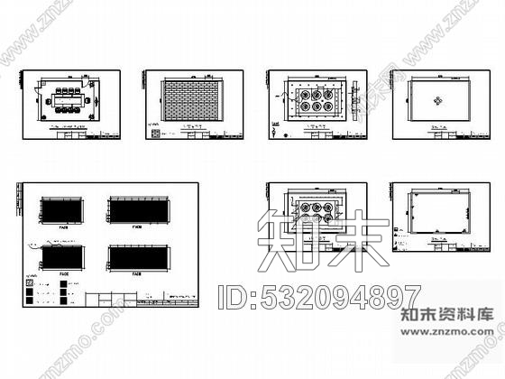 施工图30平方会议室装修图cad施工图下载【ID:532094897】