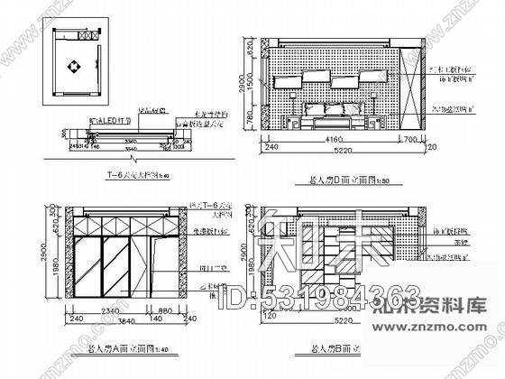 施工图现代中式四层别墅装修设计图cad施工图下载【ID:531984363】