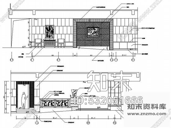 施工图安徽某连锁大酒店局部装修图cad施工图下载【ID:532051666】