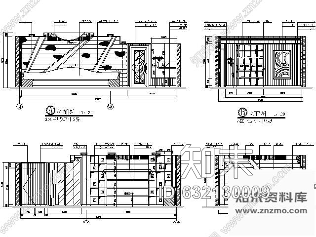 施工图KTV两套中包房装修图cad施工图下载【ID:632130009】