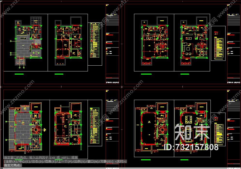 梁志天—上海湯臣羅3层別墅cad施工图cad施工图下载【ID:732157808】