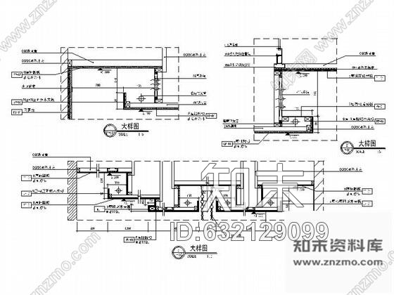 施工图天津某知名楼盘酒店KTV包房装修图cad施工图下载【ID:632129099】