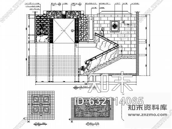 施工图江西某时尚中式足道会馆室内装修施工图cad施工图下载【ID:632114065】