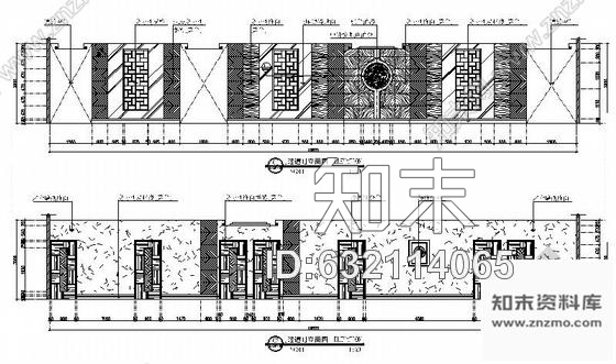 施工图江西某时尚中式足道会馆室内装修施工图cad施工图下载【ID:632114065】