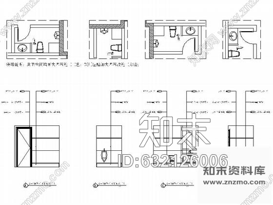 施工图福建某豪华KTV卫生间室内装修施工图施工图下载【ID:632126006】