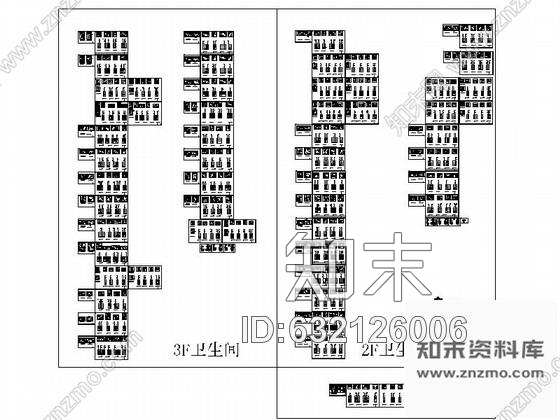 施工图福建某豪华KTV卫生间室内装修施工图施工图下载【ID:632126006】