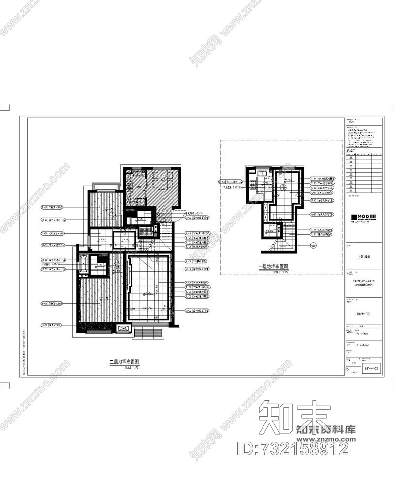 葛亚曦+牧笛上海绿地启东三期DS1户型样板间cad施工图下载【ID:732158912】