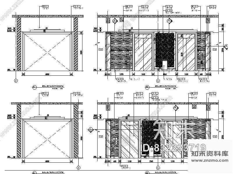 图块/节点电梯厅详图cad施工图下载【ID:832233719】