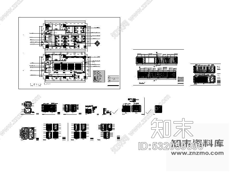 施工图酒店休息区装修图cad施工图下载【ID:532059690】