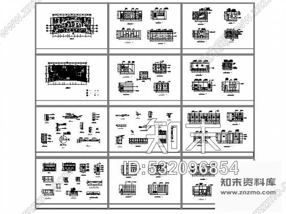 施工图398㎡办公空间室内装修图cad施工图下载【ID:532096854】