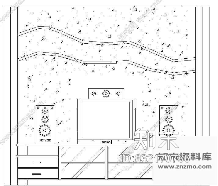 图块/节点54个电视背景墙CAD立面图施工图下载【ID:832170786】