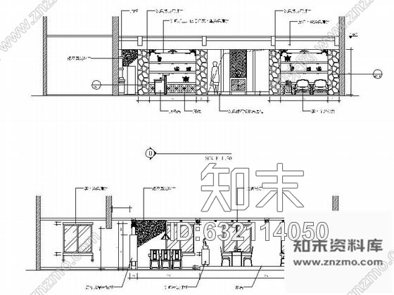 施工图某现代农家乐度假会所室内装修图cad施工图下载【ID:632114050】