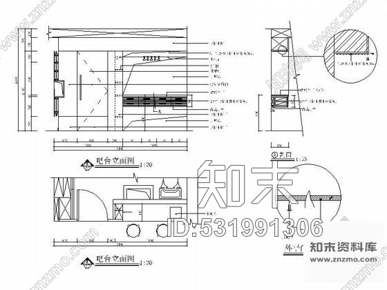 施工图现代三层别墅室内装修图cad施工图下载【ID:531991306】