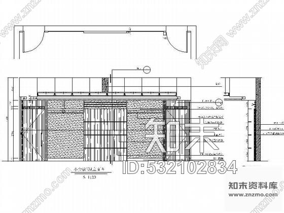 施工图小会议室装修图cad施工图下载【ID:532102834】