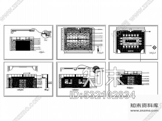 施工图小会议室装修图cad施工图下载【ID:532102834】