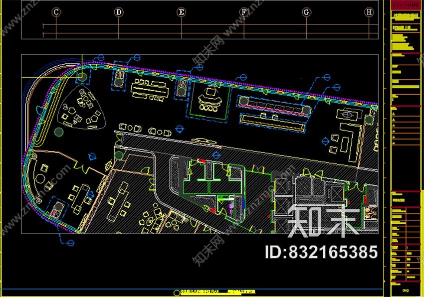 集艾G&amp;A设计徐汇万科中心二期办公样板间｜CAD施工图&amp;汇报文件施工图下载【ID:832165385】